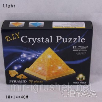 Пазлы 3D- кристалл 29014A (120шт/2) Пирамида, 38дет, в кор. 18*14*4см. . фото 1