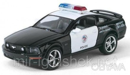 Машина метал. "Kinsmart " KT5091WP "Полиция " Ford Mustang GT (96шт/4) в кор.16*. . фото 1