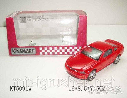 Машина метал. "Kinsmart " KT5091WF (96шт/4) "Ford Mustang GT 2006 " в кор. 16*8,. . фото 1