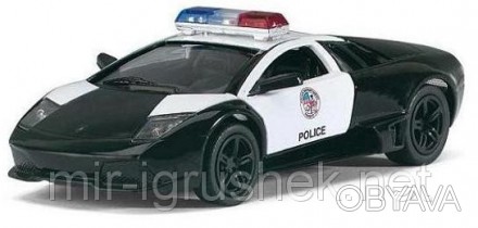 Машина метал. "Kinsmart " KT5317WP "Полиция " Lamborghini LP640 (96шт/4) в кор.1. . фото 1