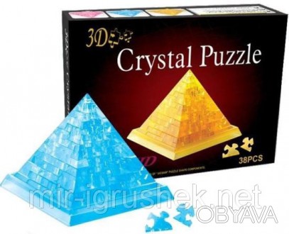 Пазлы 3D- кристалл YJ6905A (120шт/2) "Пирамида " батар., свет., 38дет., в кор. 1. . фото 1