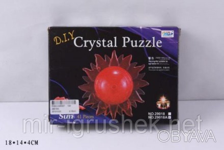 Пазлы 3D- кристалл 29018 (120шт/2) Солнце, 41дет, батар., свет., в коробке 18*14. . фото 1