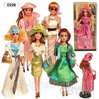 Кукла типа "Барби " D228 (72шт/2) 6видов, в разобр. кор. 15.5*8.5*33см. . фото 1