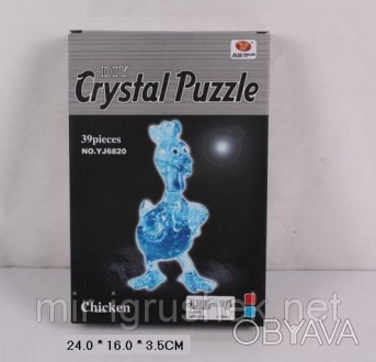 Пазлы 3D- кристалл 29024 (120шт/2) Курица, 39дет, в кор. 24*16*3, 5см. . фото 1