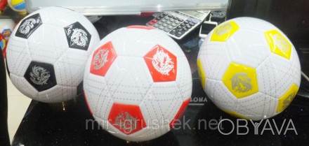 Мяч футбольный BT-FB-0045 PVC прошитый 340г 3цв.ш.к./60/. . фото 1