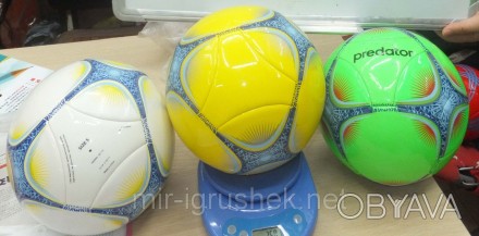 Мяч футбольный BT-FB-0084 PVC прошитый 380г 3цв.ш.к./60/. . фото 1