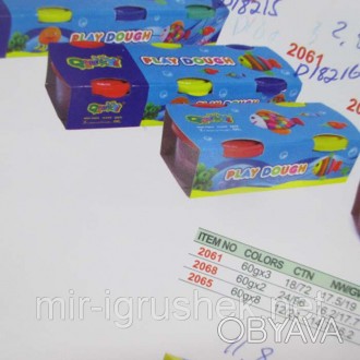 Пластилин D18216 (72шт/4) 3 цвета, 60 г. одна, в коробке 21, 5*7*4, 5 см. . фото 1
