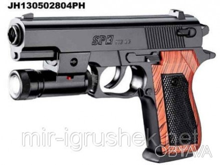 Пистолет M-163A1 с пульками, лазер.кул.25*4*17 ш.к.JH140109402PB/144/. . фото 1