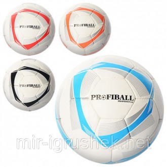 Мяч футбольный PROFIBALL 2501-2ABCD (30шт) размер 5,ПУ 1,4мм,3слоя,32панели,320-. . фото 2