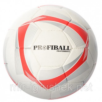 Мяч футбольный PROFIBALL 2501-2ABCD (30шт) размер 5,ПУ 1,4мм,3слоя,32панели,320-. . фото 4