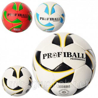 Мяч футбольный PROFIBALL 2500-2ABC (30шт) размер 5,ПУ 1,4мм,4слоя,32панели,410-4. . фото 2