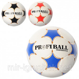 Мяч футбольный PROFIBALL 2500-14ABC (30шт) размер 5,ПУ 1,4мм,4слоя,32панели,410-. . фото 2