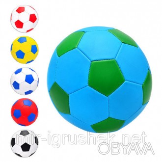 Мяч футбольный EV-3165 (30шт) размер 5, ПВХ 1,6мм, 2слоя, 32панели, 300-320г, 6 . . фото 1