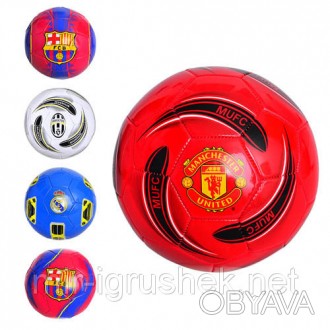 Мяч футбольный EV 3162 (30шт) размер 5, ПВХ 1,6мм, 2слоя, 32панели, 300-320г, 5в. . фото 1