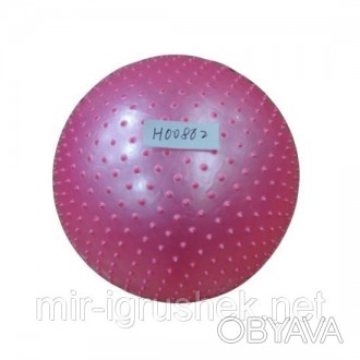 Мяч для фитнеса-45см WX 0077 (50шт) с рожками, WX, 4 цвета, 530г, в кульке, 18-1. . фото 1