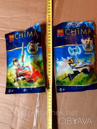 Конструктор "Legends of Chima " 10040-10043 (120шт/2) "Бойцы Чи " в пакете 27*20. . фото 1