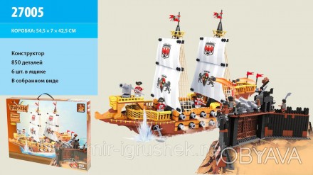 Конструктор AUSINI 27005 (6шт/2) "Пиратский корабль " дет., в собр. кор.54*42*6,. . фото 1