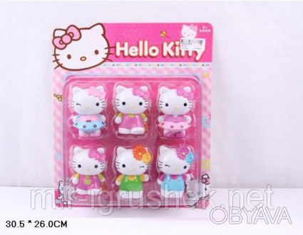 Фигурки Hello Kitty 1803-6 (96шт/2) на планшетке 30, 5*26 см. . фото 1
