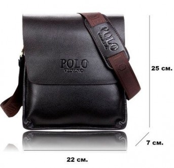 Мужская сумка POLO cделана из натуральной кожи + PUкожа, имеет стильный дизайн и. . фото 3