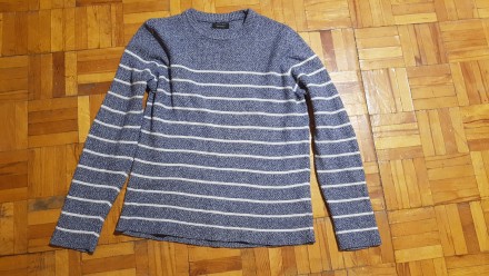 Продам джемпер (свитер) ZARA MAN. Цвет -- серый в белую полоску (на фото все вид. . фото 2