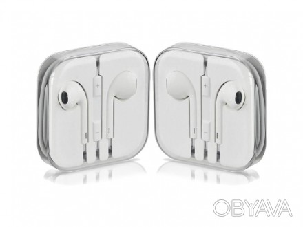 Наушники EarPods Тип: Стерео-гарнитура Разъем 3.5 мм. для iPhone 5 5S 6 6 S Plus. . фото 1