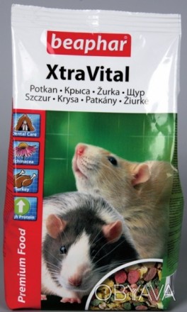 Корм для крыс Бифар Экстра Витал Рэт является очень вкусным, высокопитательным и. . фото 1