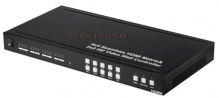 MP15783 4x4 HDMI матричный коммутатор, поддерживающий систему 2х2 видеостены. По. . фото 2
