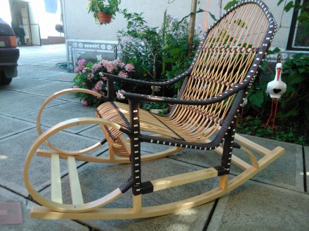 Кресло-качалка плетеное из лозы ручной работы, размеры: длина 1,20, ширина 60, в. . фото 6