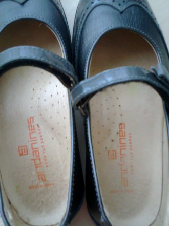 Продам испанские кожаные туфли на липучке,цвет- серый метал,в отличнейшем состоя. . фото 5