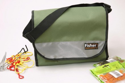 Очень удобная рыболовная наплечная сумка
Сумка имеет основной отсек и один карма. . фото 2