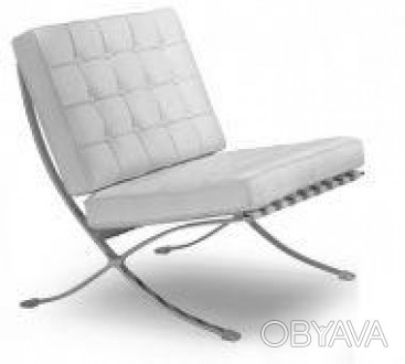 Кресло мягкое, дизайнерское, кресло для дома, материал экокожа, каркас из нержав. . фото 1