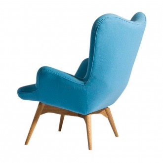 Кресло, мягкие спинка и сиденье, высокая спинка, материал обивки шерстяная ткань. . фото 9