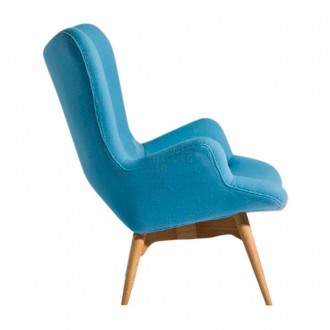 Кресло, мягкие спинка и сиденье, высокая спинка, материал обивки шерстяная ткань. . фото 8