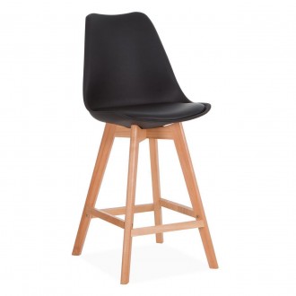 Барный стул, высокий, табурет, неповоротный, сиденье из пластика, деревянные нож. . фото 7