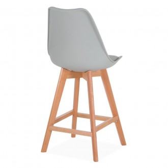 Барный стул, высокий, табурет, неповоротный, сиденье из пластика, деревянные нож. . фото 6