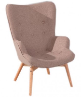 Кресло, мягкие спинка и сиденье, высокая спинка, материал обивки шерстяная ткань. . фото 3