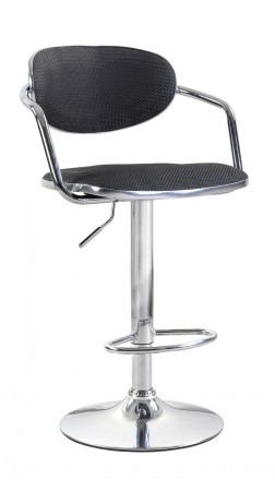 Барный стул высокий, табурет, поворотный, кожзам, хромированная основа, регулиру. . фото 2