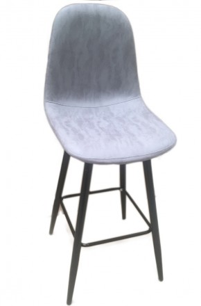 
Высокий барный стул, металлическое основание с подножкой, крашенное, цвет черны. . фото 3