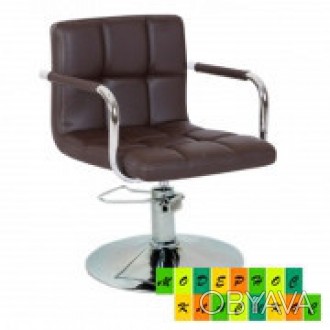 Мягкое кресло квадратное сиденье, материал кожзам, цвет черный, регулируется по . . фото 1