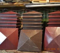 Изготавливаем из цветного и оцинкованного металла колпаки на столбики для заборо. . фото 5