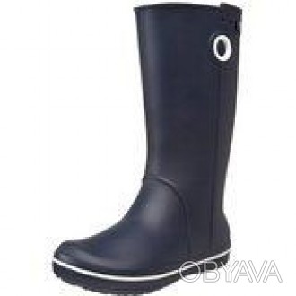 Crocs Women's Crocband Jaunt Rain Boot - Женские резиновые сапоги Крокс. Цвет - . . фото 1