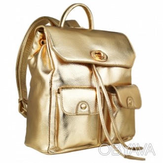 Рюкзак женский золотистый – это максимально продуманная форма в сочетании с ориг. . фото 1