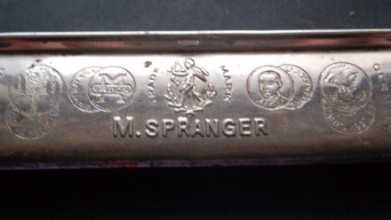 Старая губная гармошка M.SPRANGER, производство Германия, рабочая. Для коллекции. . фото 7