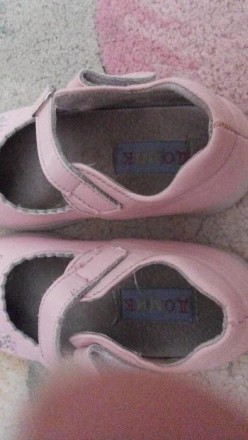 Продам на девочку полностью кожаные туфельки, розового цвета. 24 размер. По стел. . фото 4