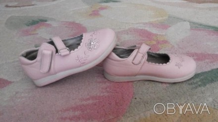 Продам на девочку полностью кожаные туфельки, розового цвета. 24 размер. По стел. . фото 1
