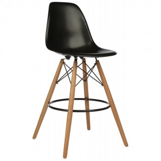 
Барный стул высокий, не поворачивается, пластиковое сиденье, деревянные ножки, . . фото 2
