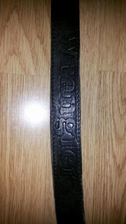 Мужской кожаный ремень Wrangler (оригинал) черного цвета. В хорошем состоянии. Д. . фото 4