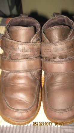 Демисезонные ботиночки-туфли из натуральной кожи от Timberland (оригинал). Само . . фото 4