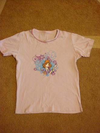 В идеальном состоянии летняя футболка для девочки  6- 10 лет. Отлично подойдет к. . фото 2
