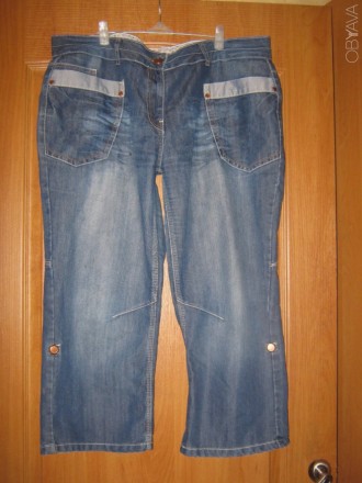 Капри женские джинсовые Falmer. В хорошем состоянии. Состав 30% коттон, 30% поли. . фото 2